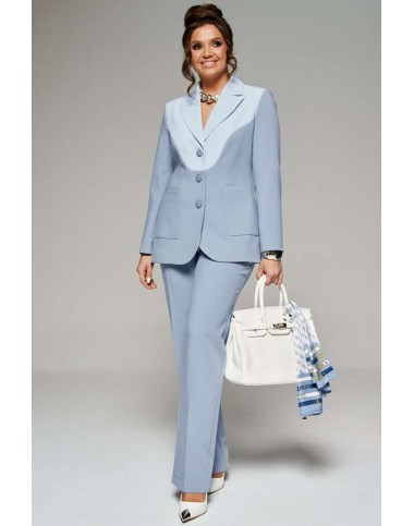 BEAUTIFUL-FREE 6209 голубой Костюм брючный