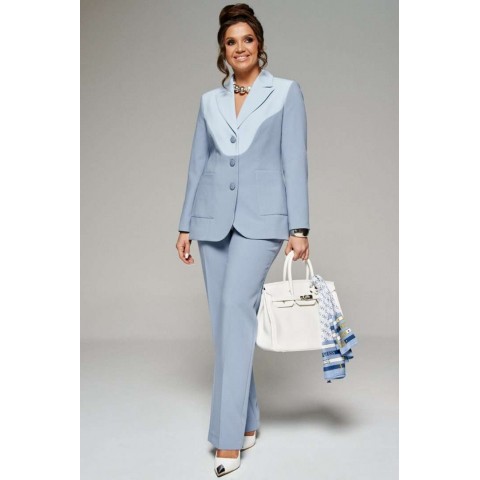 BEAUTIFUL-FREE 6209 голубой Костюм брючный