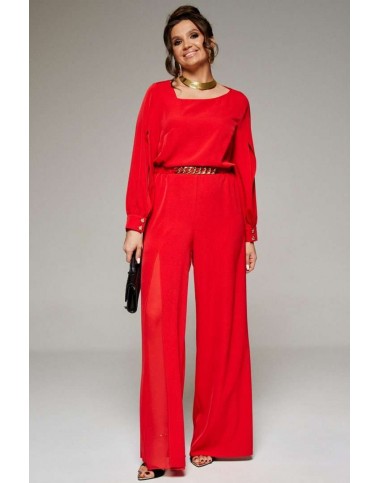 BEAUTIFUL-FREE 6285 алый Комбинезон