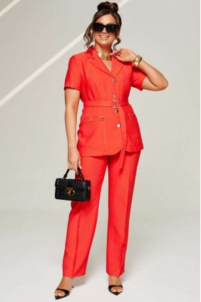 BEAUTIFUL-FREE 6309 алый Костюм брючный