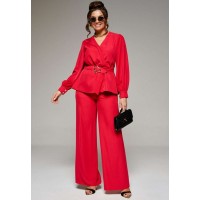 BEAUTIFUL-FREE 6351 красный Костюм брючный