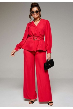 BEAUTIFUL-FREE 6351 красный Костюм брючный