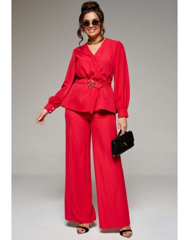 BEAUTIFUL-FREE 6351 красный Костюм брючный