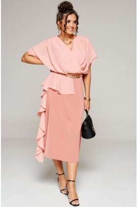 BEAUTIFUL-FREE 6357 коралл Платье