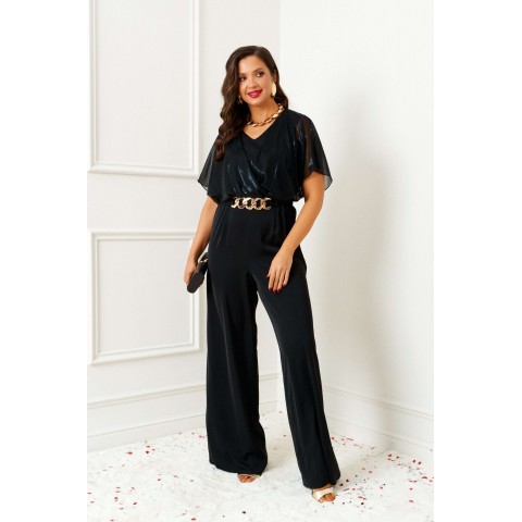 BEAUTIFUL-FREE 6391 черный/прозрачный Комбинезон