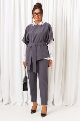 BEAUTIFUL-FREE 6436 графит Костюм брючный