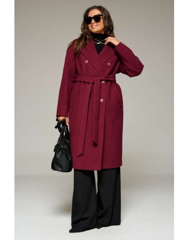 BEAUTIFUL-FREE 7015 бордовый Пальто