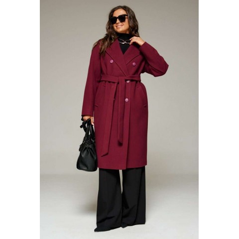 BEAUTIFUL-FREE 7015 бордовый Пальто