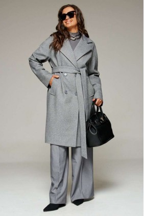 BEAUTIFUL-FREE 7020 серый Пальто