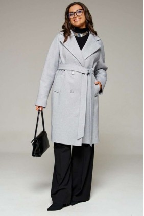 BEAUTIFUL-FREE 7020 светло-серый Пальто