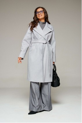 BEAUTIFUL-FREE 7024 светло-серый Пальто