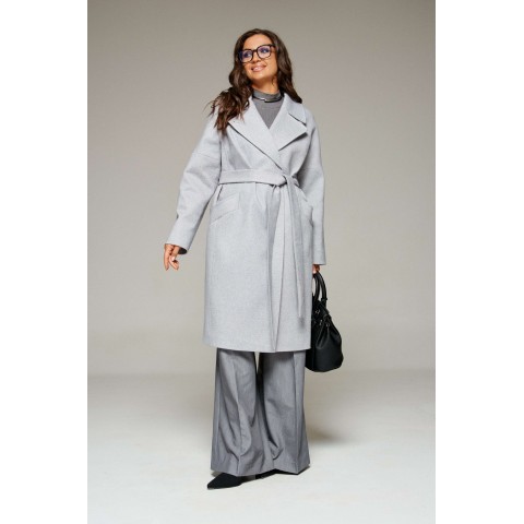 BEAUTIFUL-FREE 7024 светло-серый Пальто