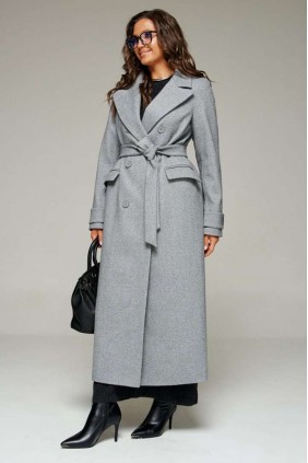 BEAUTIFUL-FREE 7030 серый Пальто