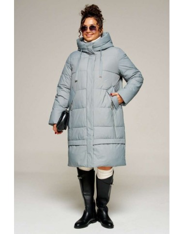 BEAUTIFUL-FREE 8022 серо-голубой Пальто