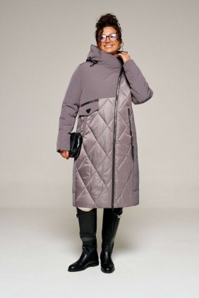 BEAUTIFUL-FREE 8023 дымчато-лиловый Пальто