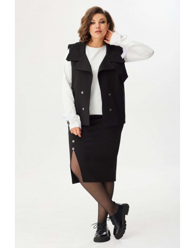 BEGIMODA 3044 чёрный Костюм юбочный