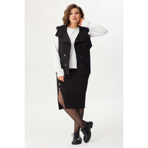 BEGIMODA 3044 чёрный Костюм юбочный