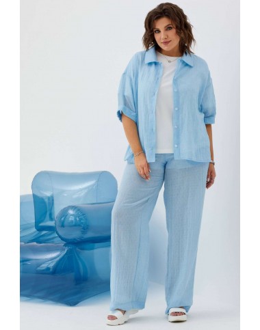 BEGIMODA 3065 голубой Костюм брючный