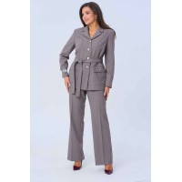 VILENA FASHION 978 серо-розовый Костюм брючный